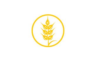 Wheat rice oat food logo design v7