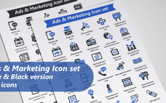 Ads And Marketing Icon Set