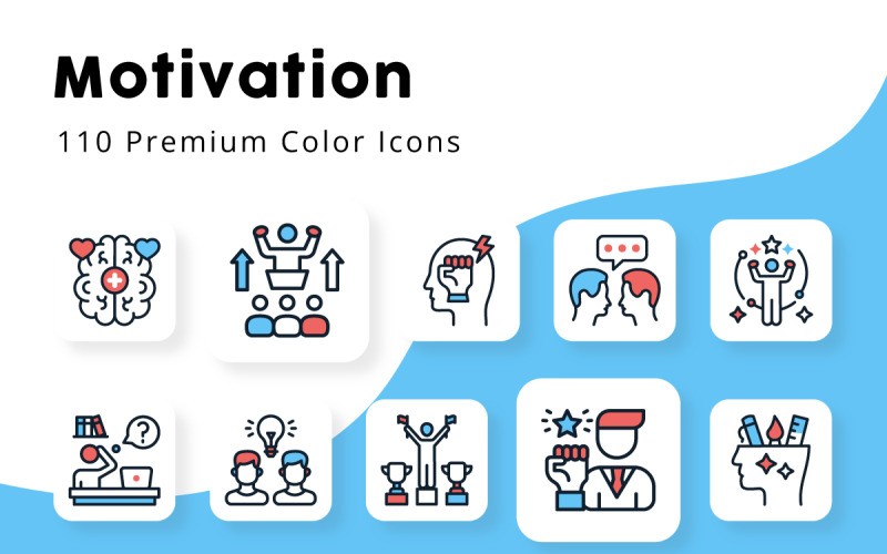 Motivation Unique Minimal Color Icons Icon Set