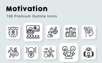 Motivation Unique Outline Icons