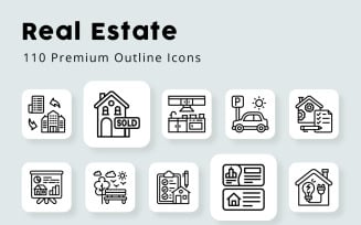 Real Estate Outline Icons