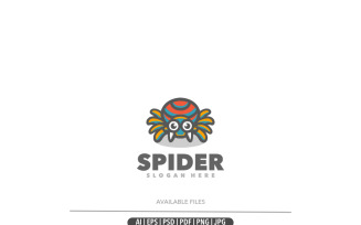 Spider cute mascot logo template