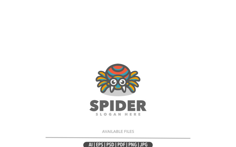 Spider cute mascot logo template Logo Template