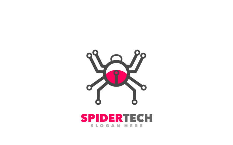 Spider technology simple logo template Logo Template