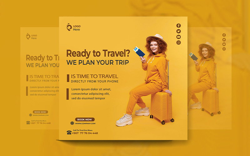 Tourist Travel Agency Flyer Template Another Corporate Identity