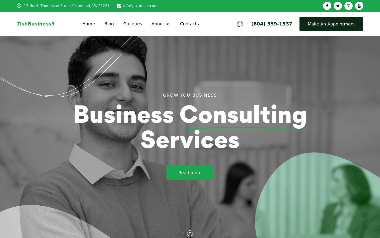 TishBusiness3 - Corporate and Business WordPress Theme