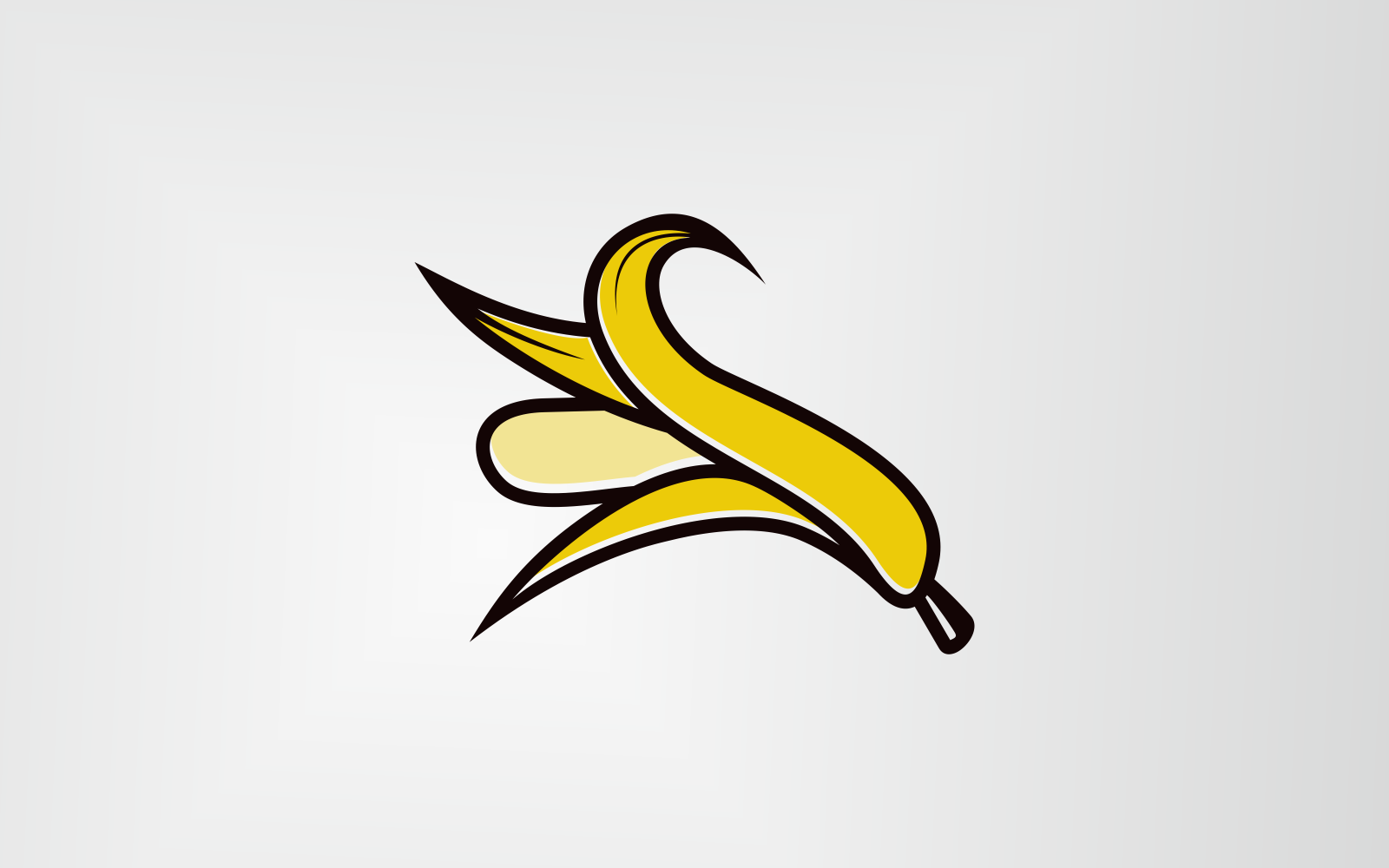 simple banana logo template
