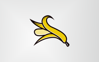 a simple banana logo template