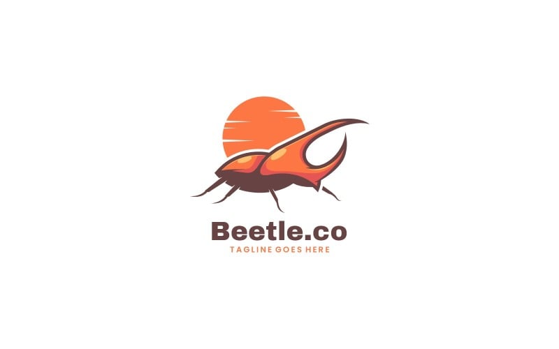 Beetle Simple Mascot Logo Style Logo Template