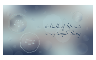 Blue Color Scheme Inspirational Background Image 14400x8100px with Message of Truth of Life