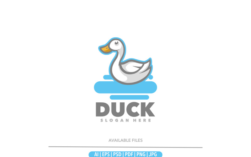 Duck water mascot template logo Logo Template
