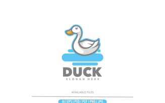 Duck water mascot template logo