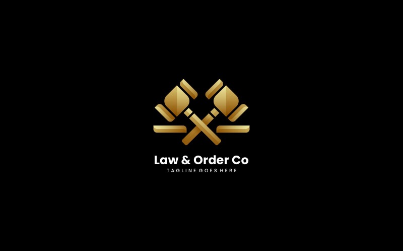 Justice Law Gradient Logo Style Logo Template