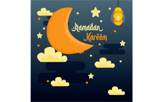 Ramadan Kareem Greeting with Lantern