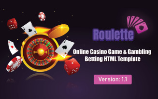 Roulette - is Online Casino Game & Gambling Betting HTML Website Template