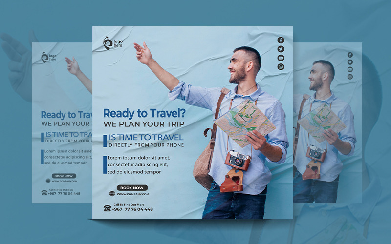 Tourist Travel Agency Flyer Template - Another Corporate Identity