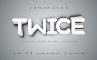 Twirl Twice - Editable Text Effect, Font Style