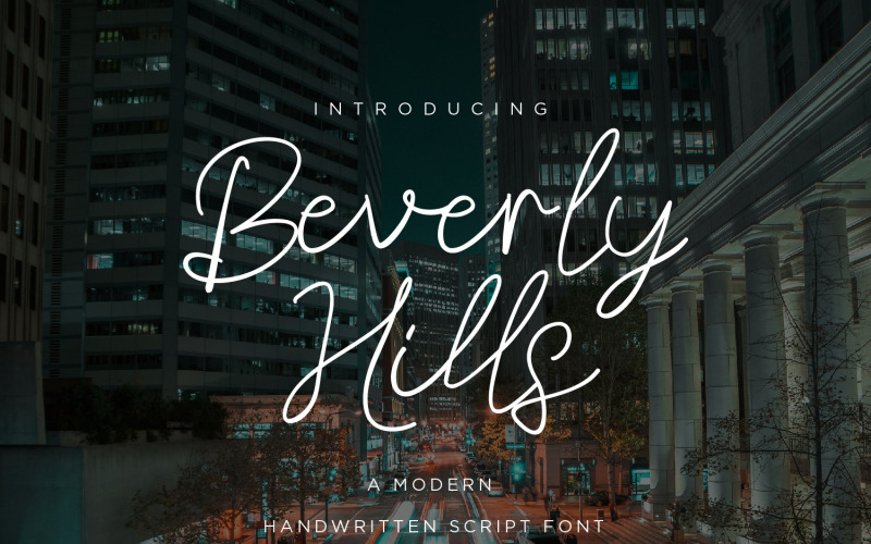 Beverly Hills - Handwriten Script fonts Font