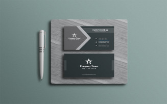 Black Business Card Design Template and Ready for Print