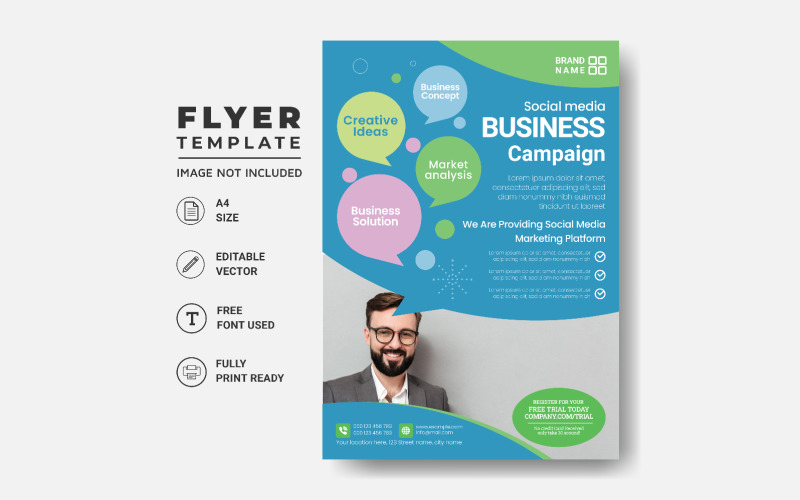 Business Conference Brochure Flyer Design Corporate Identity