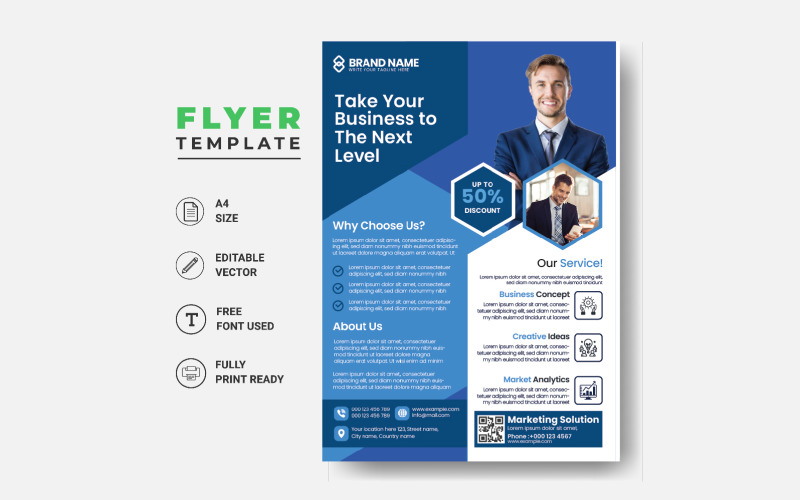 Creative And Corporate Business Flyer In A4 Corporate Identity