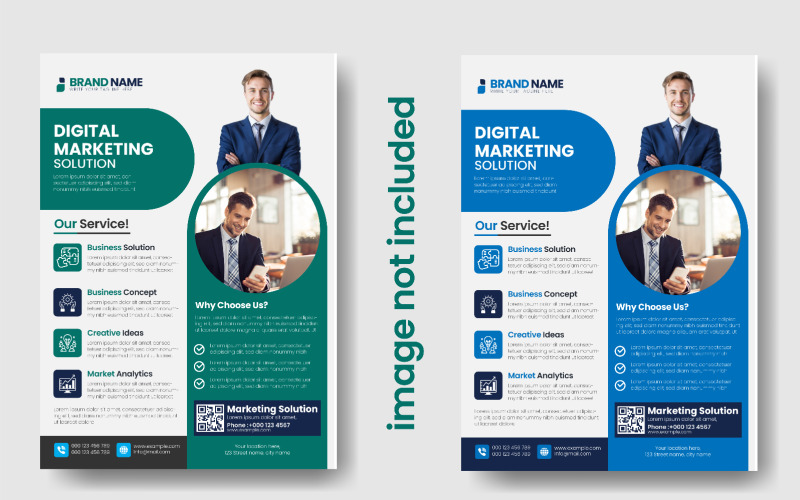 Digital Marketing Flyer Print Ready Template Corporate Identity