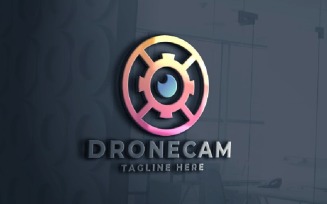 Drone Cam Vector Logo Template