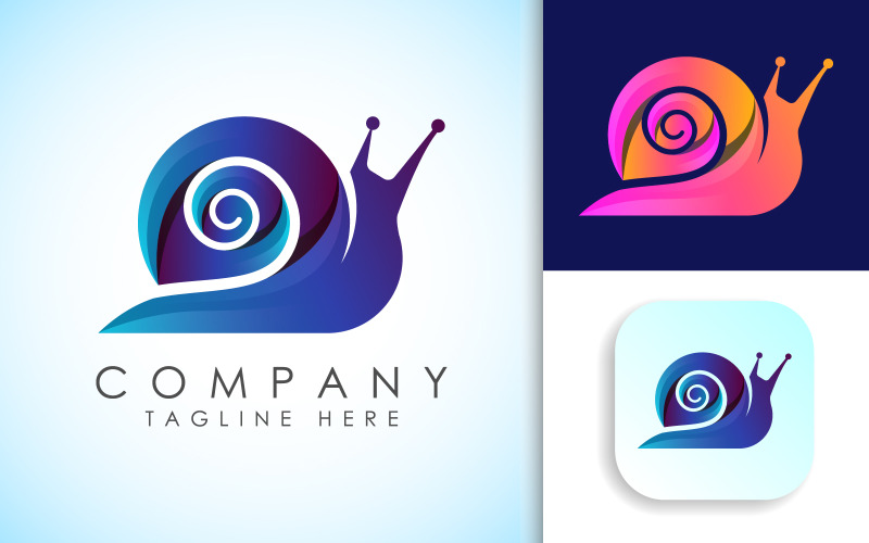 Modern Abstract Snail Logo Design. Logo Template