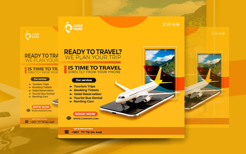 Modern Travel Agency Flyer Template - Journey - Travel - Leisure Corporate Identity