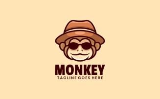Monkey Mascot Cartoon Logo Design
