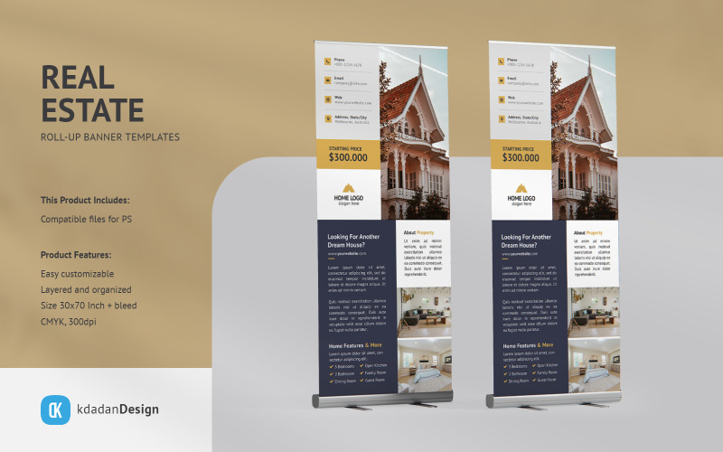 Real Estate Roll Up Banner Vol 034 Corporate Identity