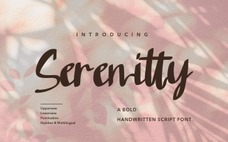 Serenitty - Modern Script fonts
