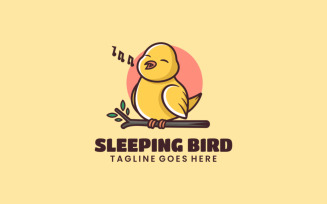 Sleeping Bird Mascot Cartoon Logo