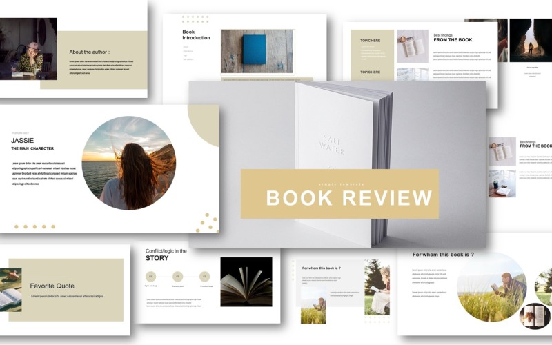 Book Review PowerPoint Template - Beautiful Slides