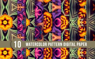 3D style seamless floral pattern design