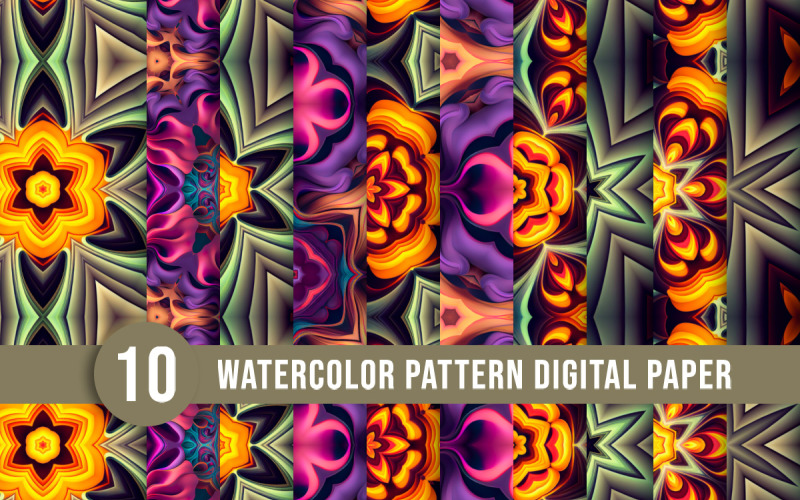 3D style seamless floral pattern design Pattern