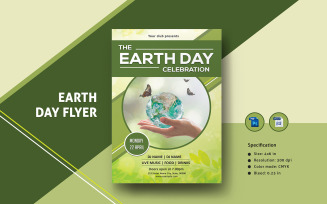 Earth Day Event Invitation Flyer Template