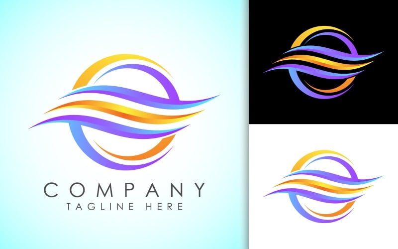 Hot and Cold Symbol. Air Conditioner Logo Logo Template