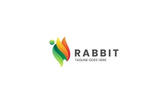 Rabbit Gradient Colorful Logo 3