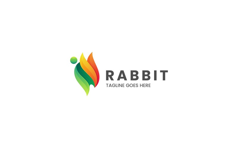 Rabbit Gradient Colorful Logo 3 Logo Template