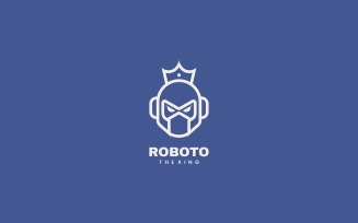 Roboto Line Art Logo Style