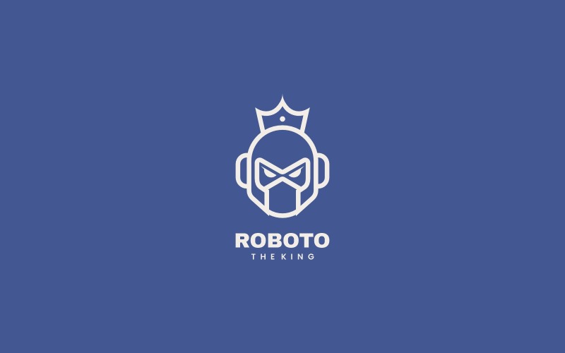 Roboto Line Art Logo Style Logo Template