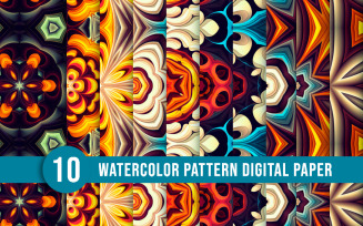 Seamless digital batik style pattern