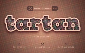 Tartan - Editable Text Effect, Font Style 4