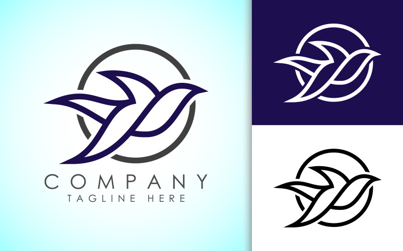 Abstract flying dove logo sign symbol Logo Template
