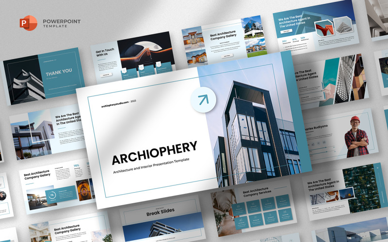Archiophery - Architecture & Interior Powerpoint Template PowerPoint Template