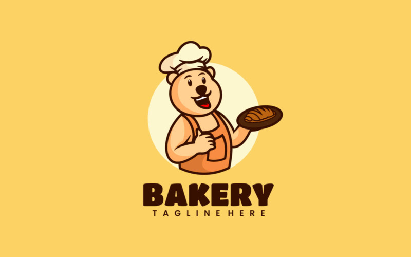 Bakery Mascot Cartoon Logo Logo Template