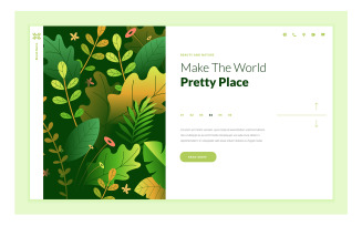 Beauty Web Page Design Template Illustration