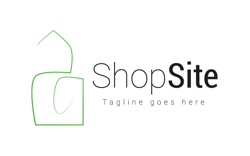 E-commerce line art logo design Logo Template