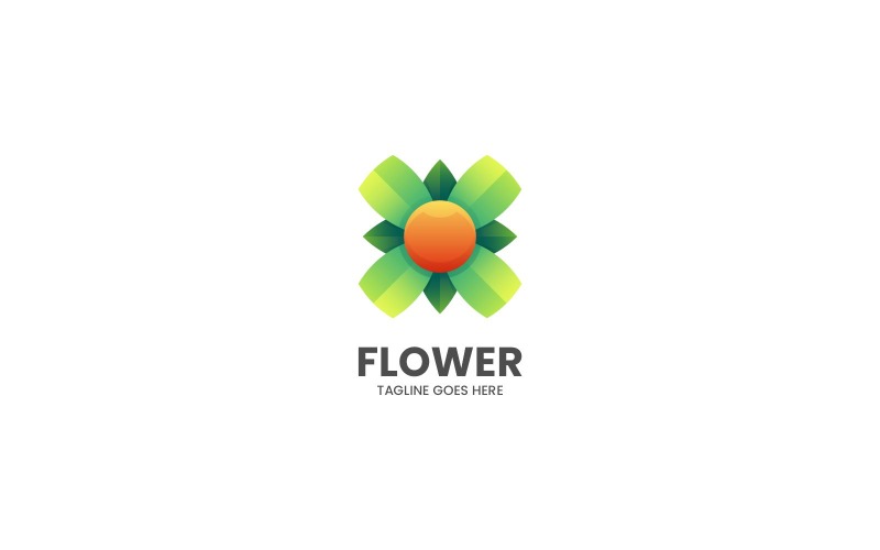 Flower Gradient Colorful Logo 6 Logo Template